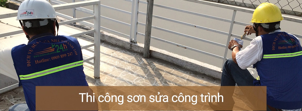 thi cong son sua cong trinh